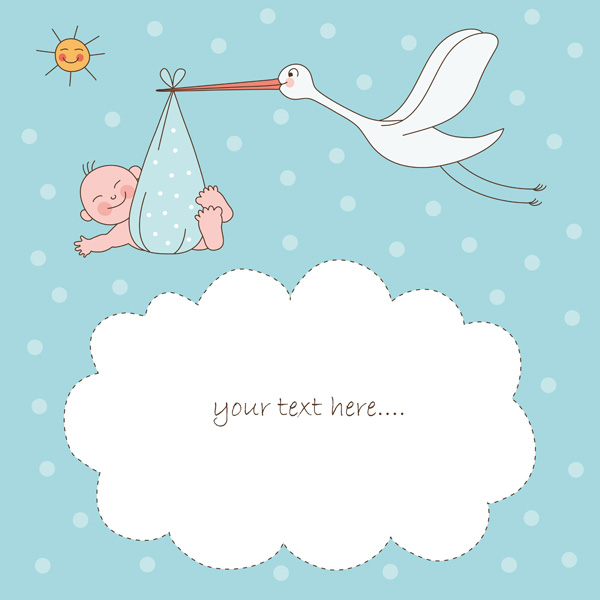 free vector Theme of vector cute baby items